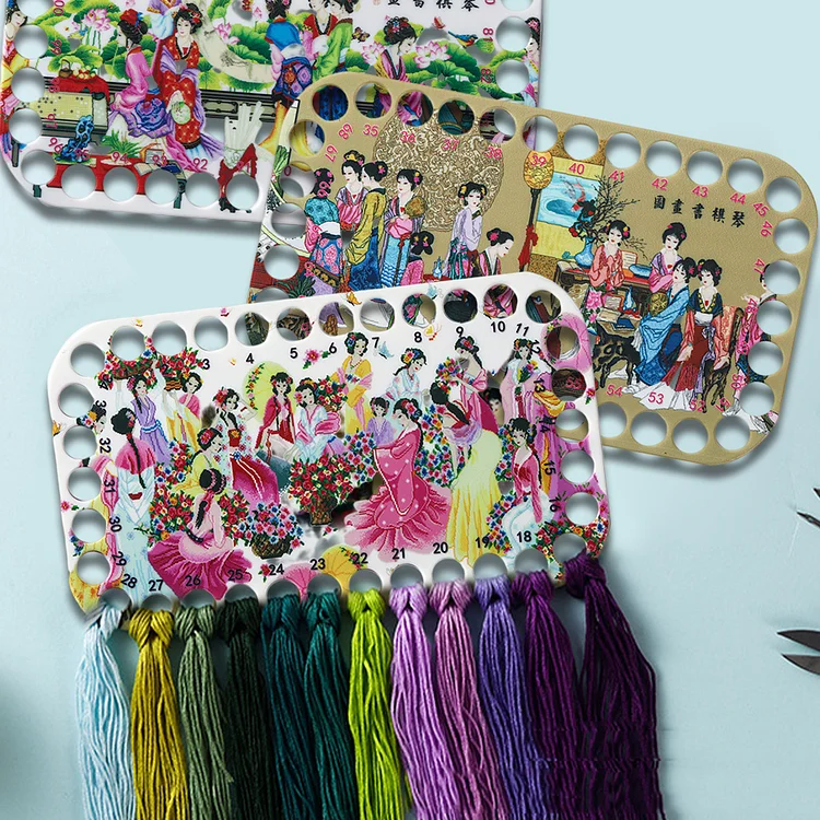 3pcs Cross Stitch Row Line Board 34-Hole Plastic Yarn Organizer (2)