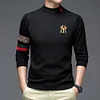 Top Grade New Designer Fashion Brand Luxury Knit Half Turtleneck Men Warm Woolen Sweater
