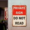 Private Sign Do Not Read - Vintage Metal Signs - 20*30cm/30*40cm - Warning
