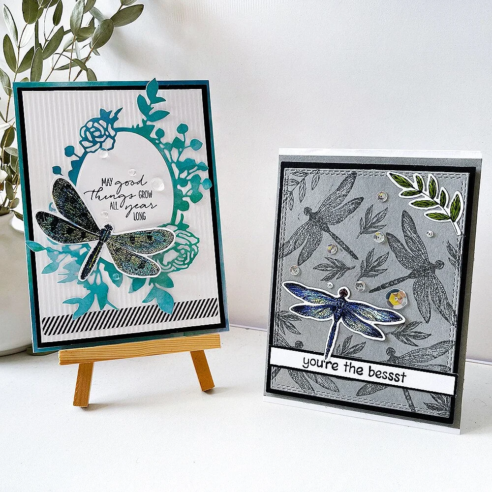 Dragonfly Dreams Stamps Cutting Dies Templates for DIY Scrapbooking Album Transparent Silicone Decorative