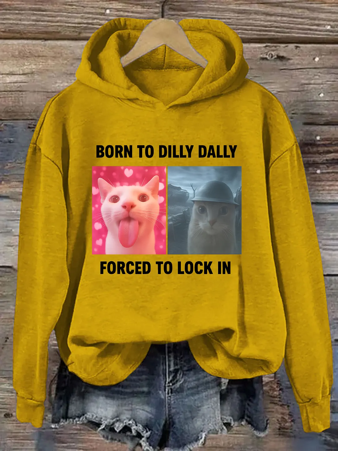 Born To Dilly Dally Forced To Lock In Hoodie