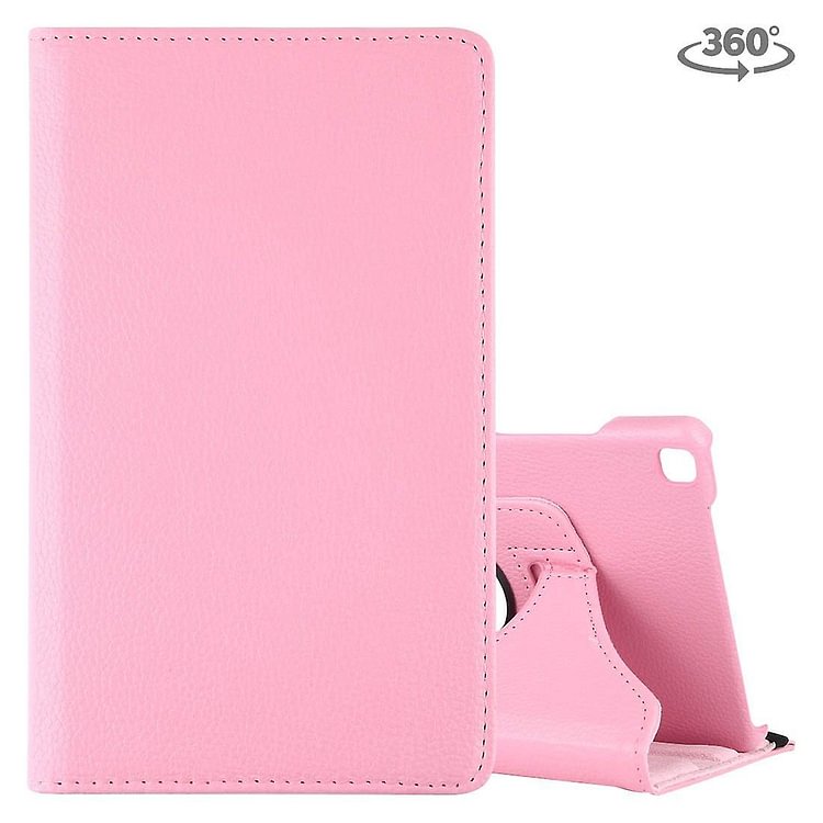 For Samsung Galaxy Tab A 8.0-Inch (2019) Case, Rotating PU Leather Cover with Stand, Pink