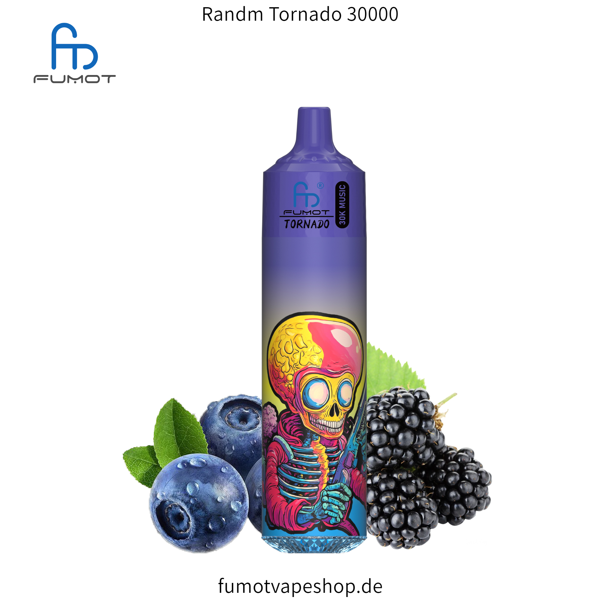 Randm Tornado 30000 Heidelbeere Sauer Himbeere  fumotvapeshop