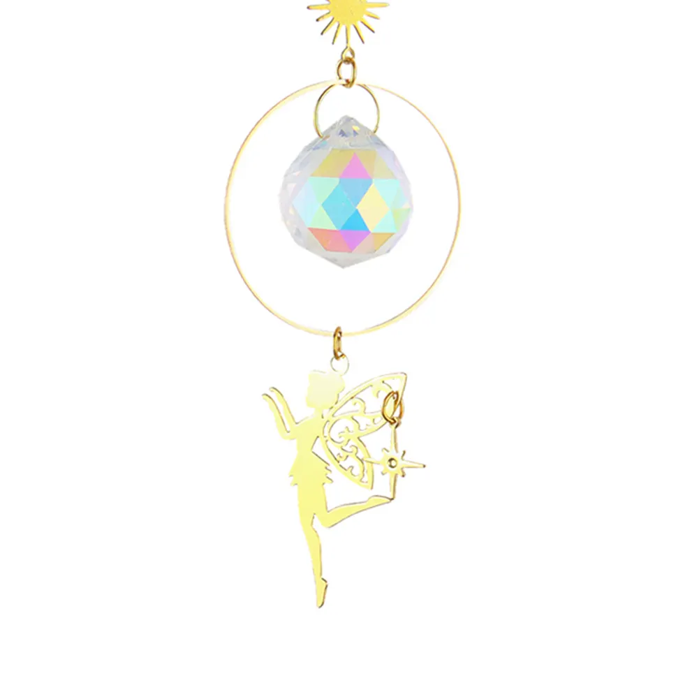 Crystal Wind Chime Prism Catchers Hanging Ornament Home Garden Decorations
