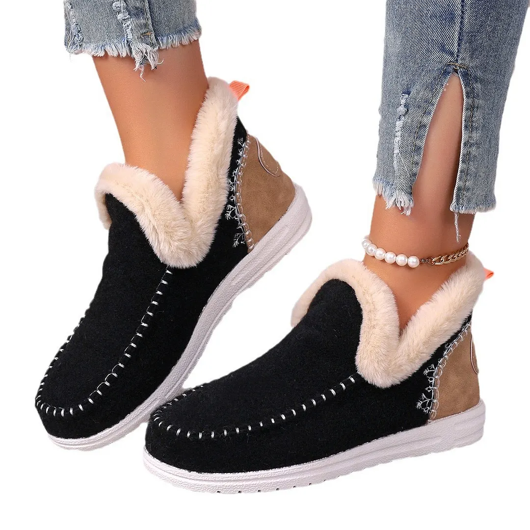 Yyvonne Short Boots Women In The Winter Of 2025 New Velvet Snow Boots 43 Code Polyurethane Light
