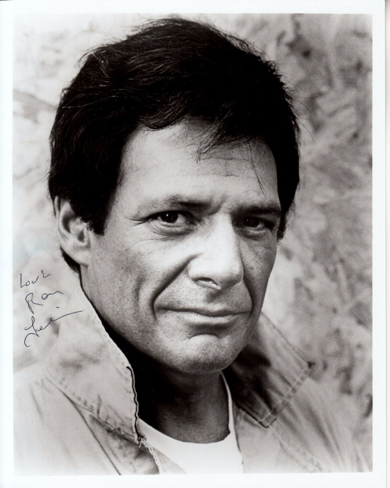 RON LEIBMAN hand-signed FANTASTIC YOUNG 8x10 B/W PORTRAIT CLOSEUP w/ uacc rd COA