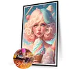 (Big Size)(AB/Round Drills)Colorful Ice Cream Girl-Full Diamond Painting 40*60CM