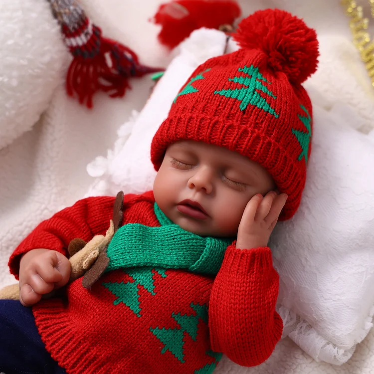 Babeside Christmas Lucy 12"/16" Realistic Silicone Sleeping Baby Afrcan American Little Infant Girl Healing of the Heart