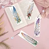 4Pcs Special Shape Feathers Diamond Painting Bookmark Making Kit for Book Lovers