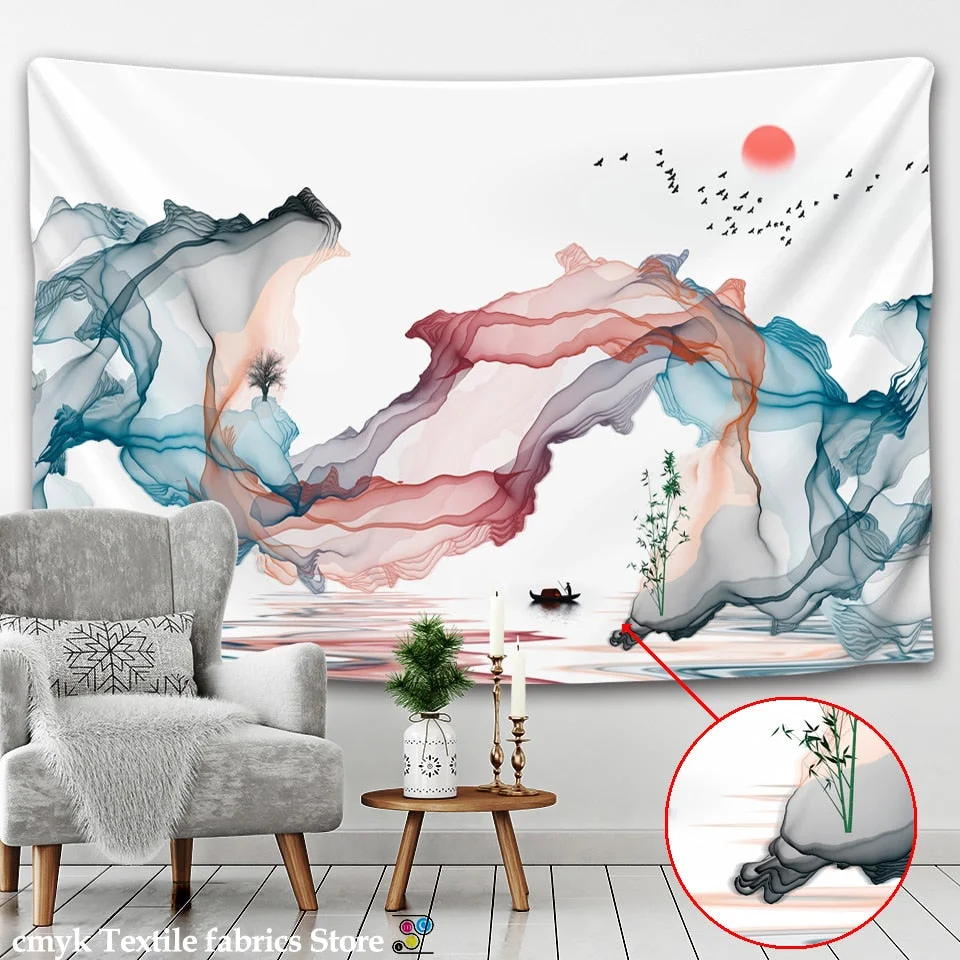 Unique Buddhist realm Wall hanging Tapestry psychedelic pattern yoga throw beach throw carpet Hippie Home Decor Wall Tapestry