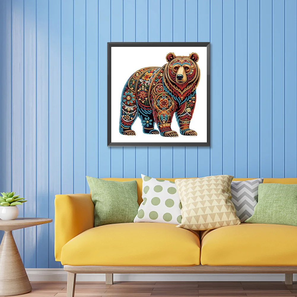Diamond Painting - Partial Special Shaped Drill - Gorgeous Bear(Canvas|30*30cm)