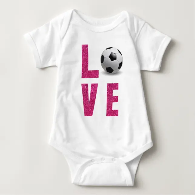 Love Soccer Baby Bodysuit|S40