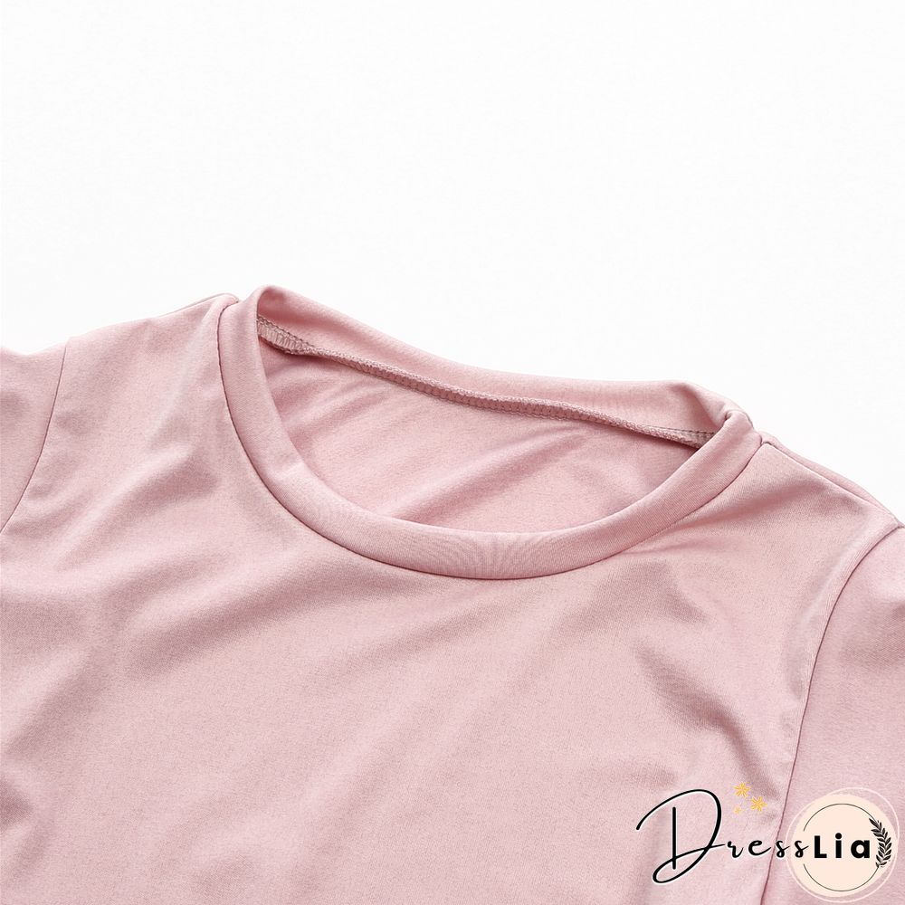 Women Ruffles Shirts Flared Sleeves T-Shirts Plain Summer Loose Tee Tops Womens Shirts Ladies T Shirts Solid Color Clothes