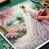 (Pre-Framed)Diamond Painting-DIY Crystal Rhinestone Wedding Dress(25x25cm)