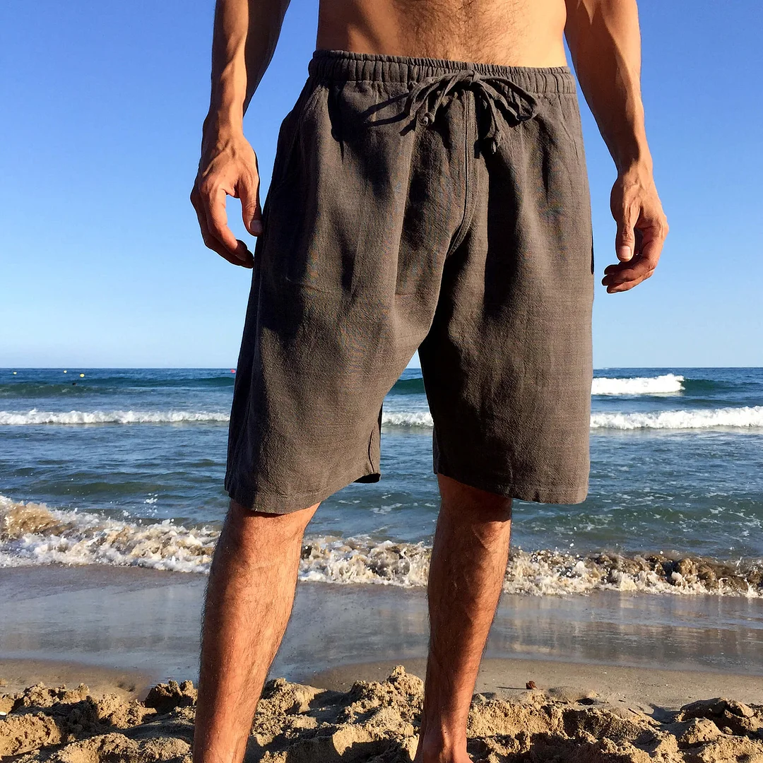 Men's Comfortable Linen Casual Shorts-inspireuse
