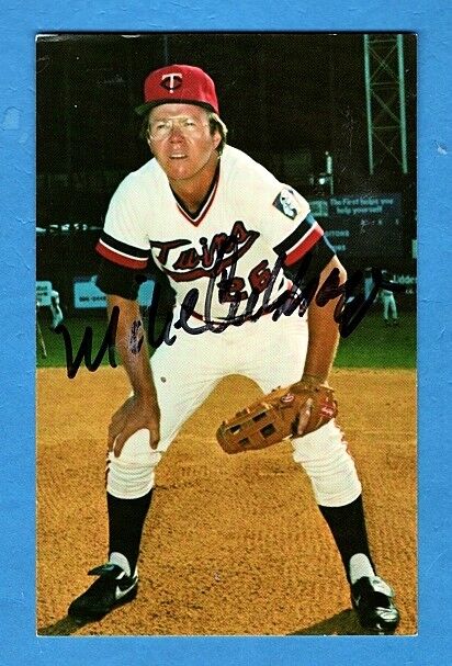 MIKE CUBBAGE-MINNESOTA TWINS AUTOGRAPHED VINTAGE COLOR POSTCARD Photo Poster painting-NM