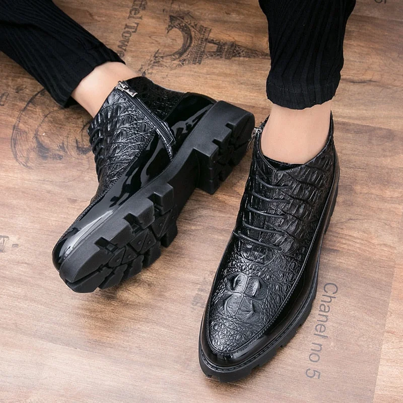 Handmade Classic Men Boots lace up High Quality Leather Men Dress Shoes fashion Outdoor Autumn Man Moccasins Men Ankle Boots