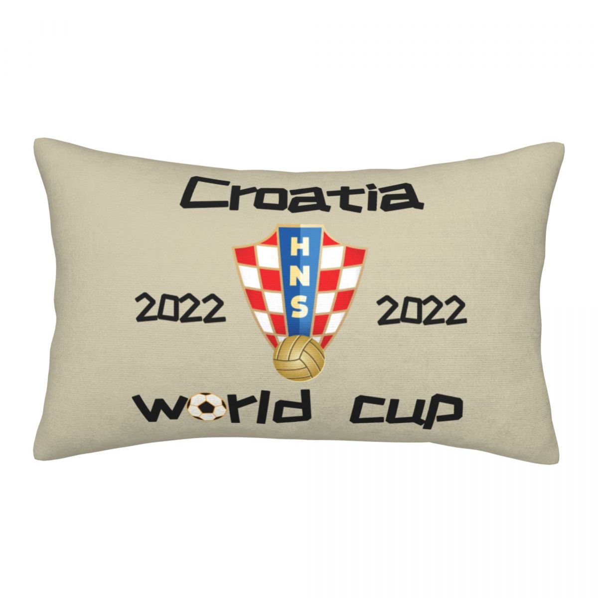Croatia 2022 World Cup Team Logo Rectangular Printed Pillow Cases