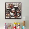 Christmas Snowman-11CT Stamped Cross Stitch 40*40cm/15.75*15.75in tapestrymarket
