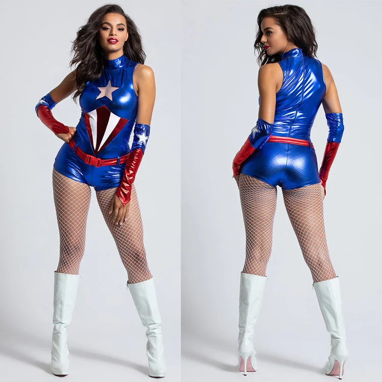 Sexy Captain America Women Costume-elleschic