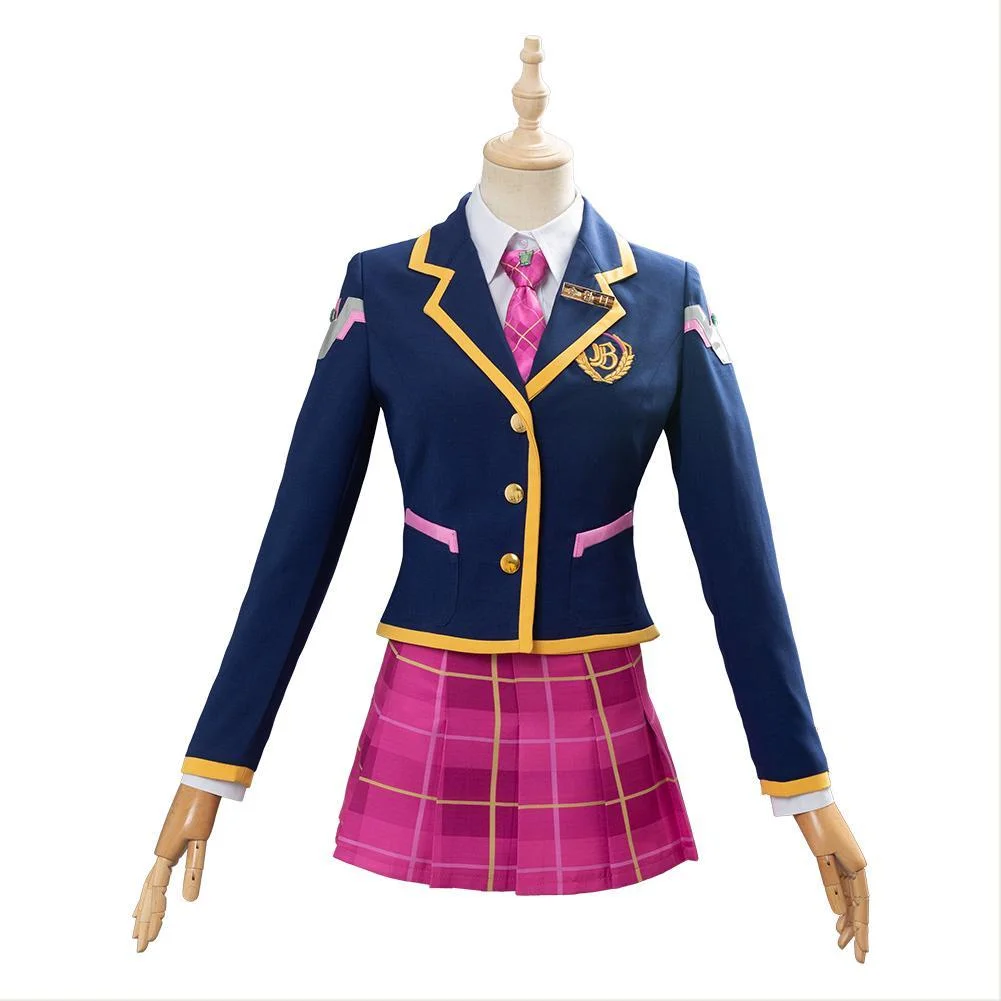 Overwatch Academy Dva Skin Cosplay Costume 3 Year Anniversary Outfit 1