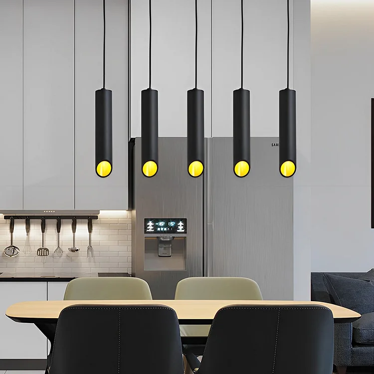 Long Cylindrical Oblique LED Minimalist Nordic Chandelier Pendant Lights - Appledas