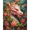 >SALE<Full Embroidery Eco-cotton Thread 11CT Print Flower Dragon Cross Stitch 50x60cm