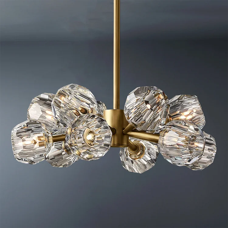 Boule De Clear Crystal Bella Ball Chandelier Domestic Lighting 24" Vjlight