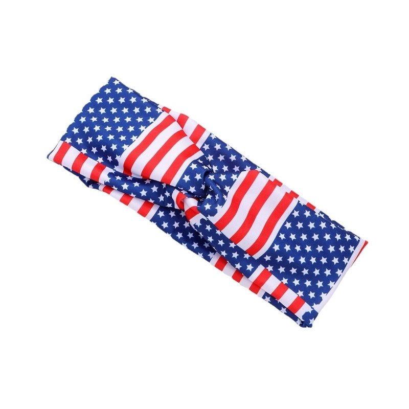 Women’s Minimalist Classic Style American Flag Cloth Hair Band Hair Tie