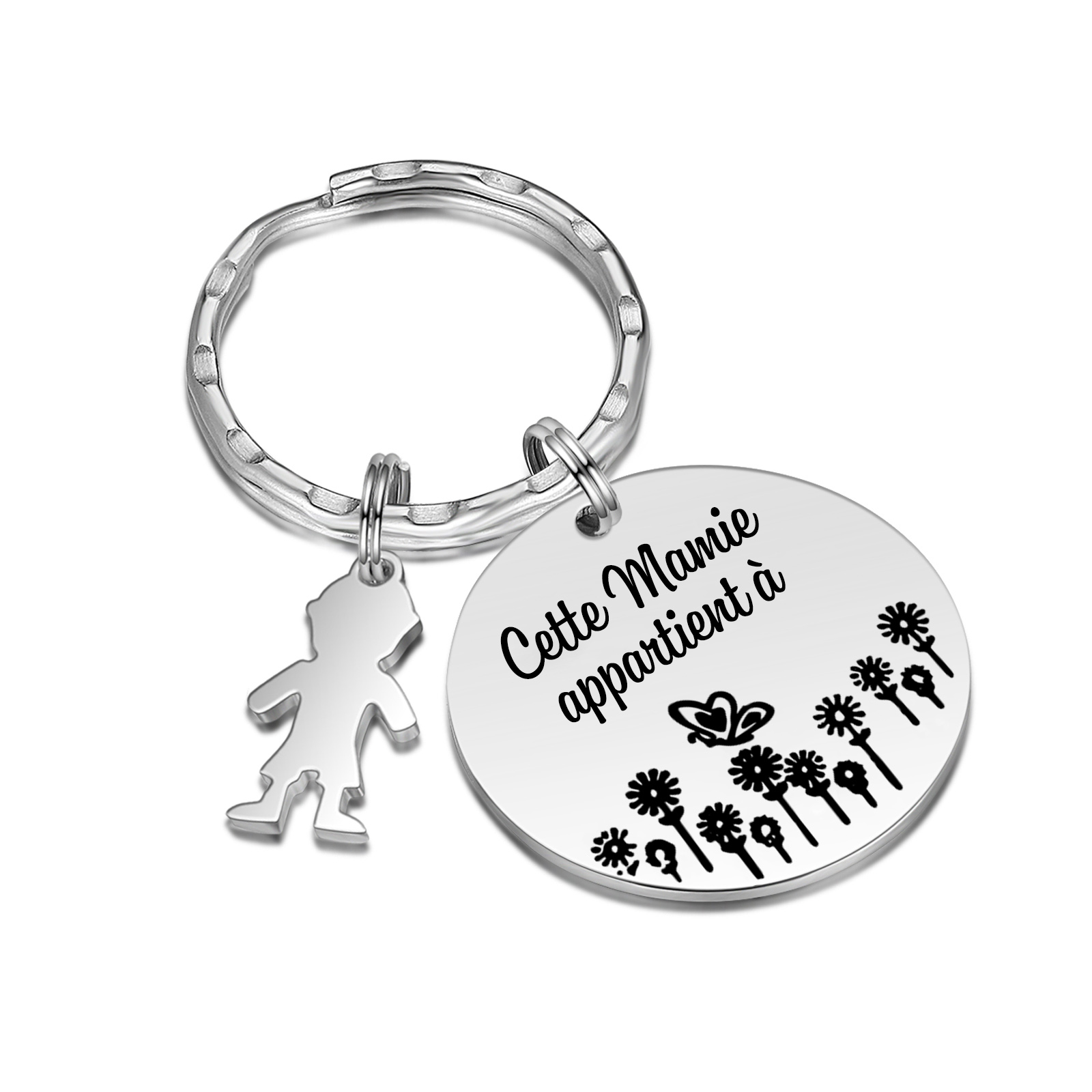 À Ma Mamie - 1-5 Noms Porte-Clés Personnalisés Avec Breloques Enfants