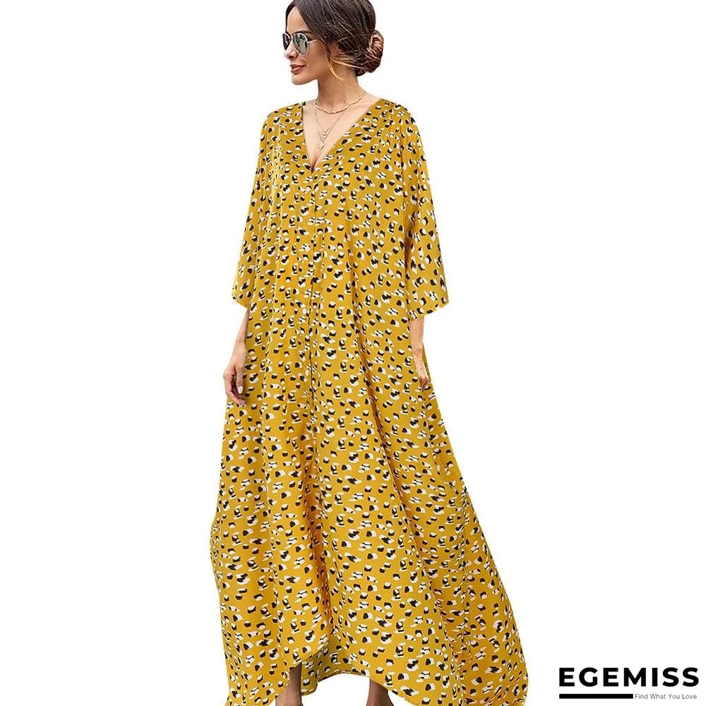 New Women's Summer Loose Wave Point Large Skirt Irregular Dress | EGEMISS