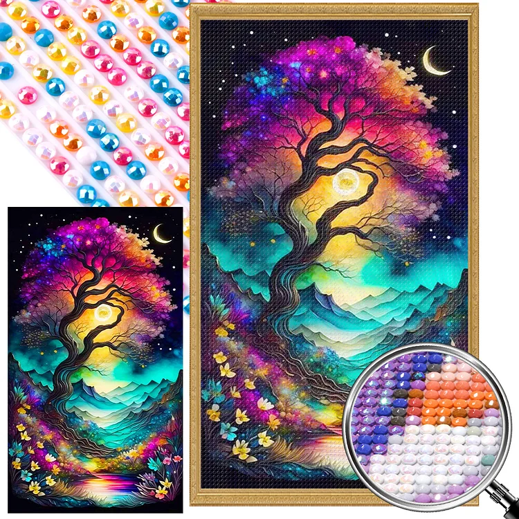 Wisdom Tree 40*70CM (Canvas) AB Round Drill Diamond Painting gbfke