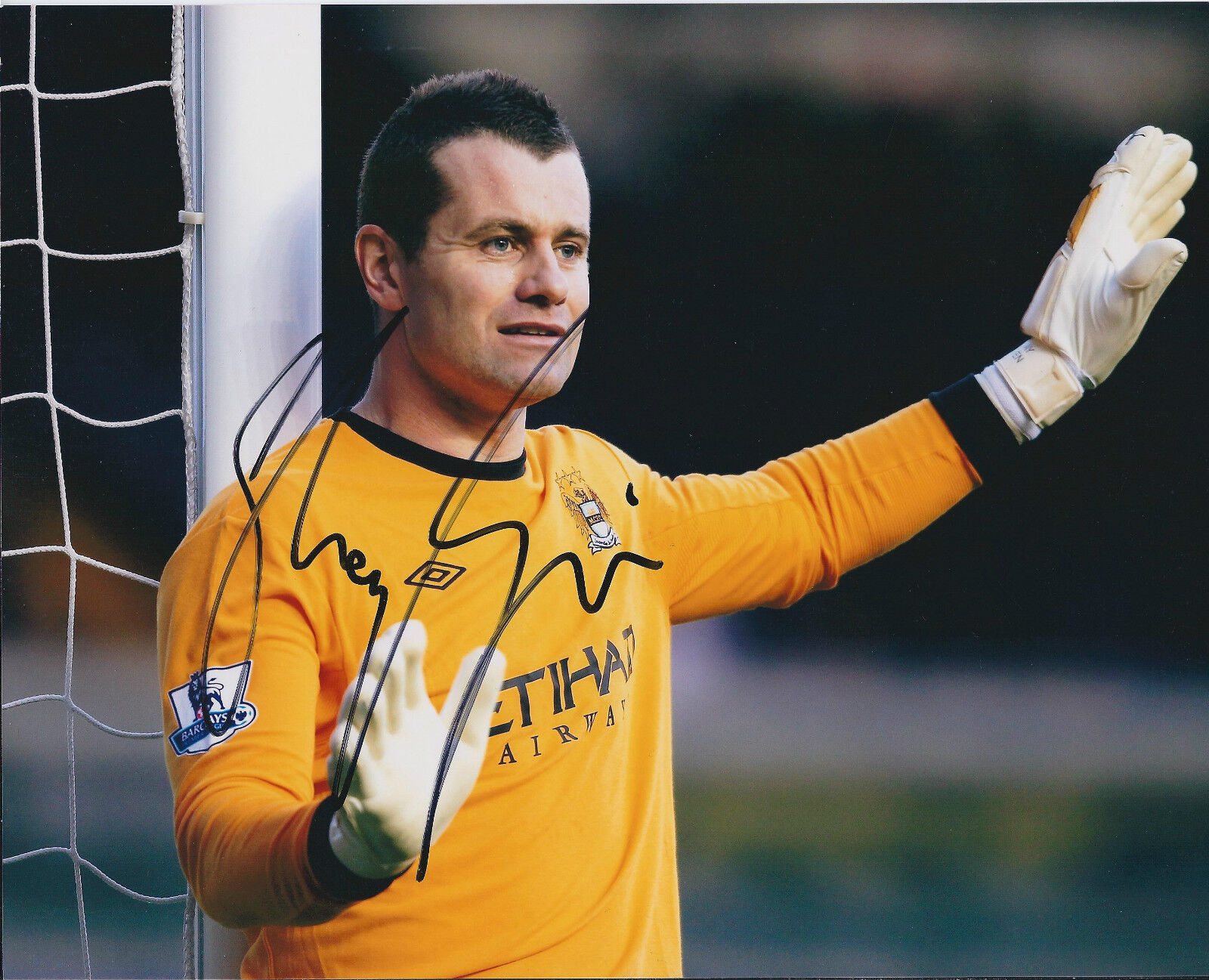 Shay GIVEN SIGNED COA Autograph 10x8 Photo Poster painting AFTAL Manchester CITY Genuine