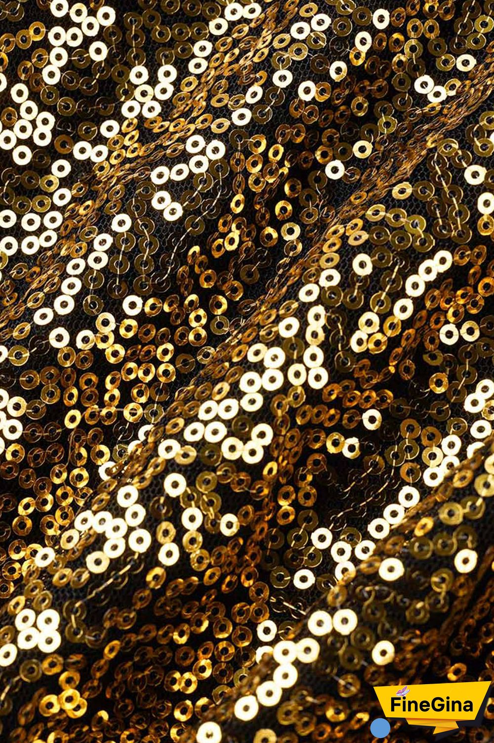 Champagne Sexy Solid Sequins Patchwork O Neck Long Sleeve Two Pieces