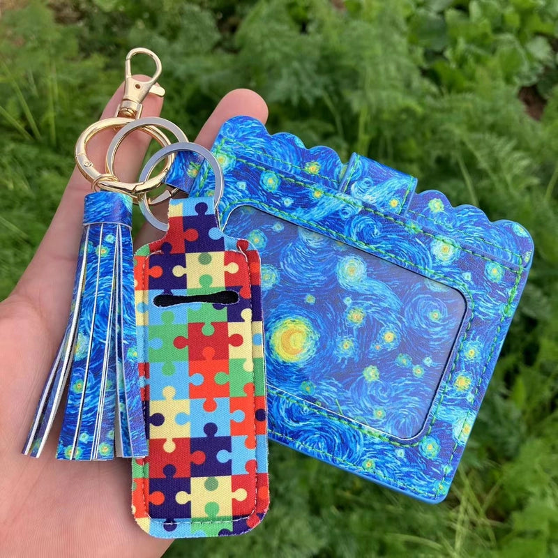 Women’s Geometric Pu Leather Open Card Holders