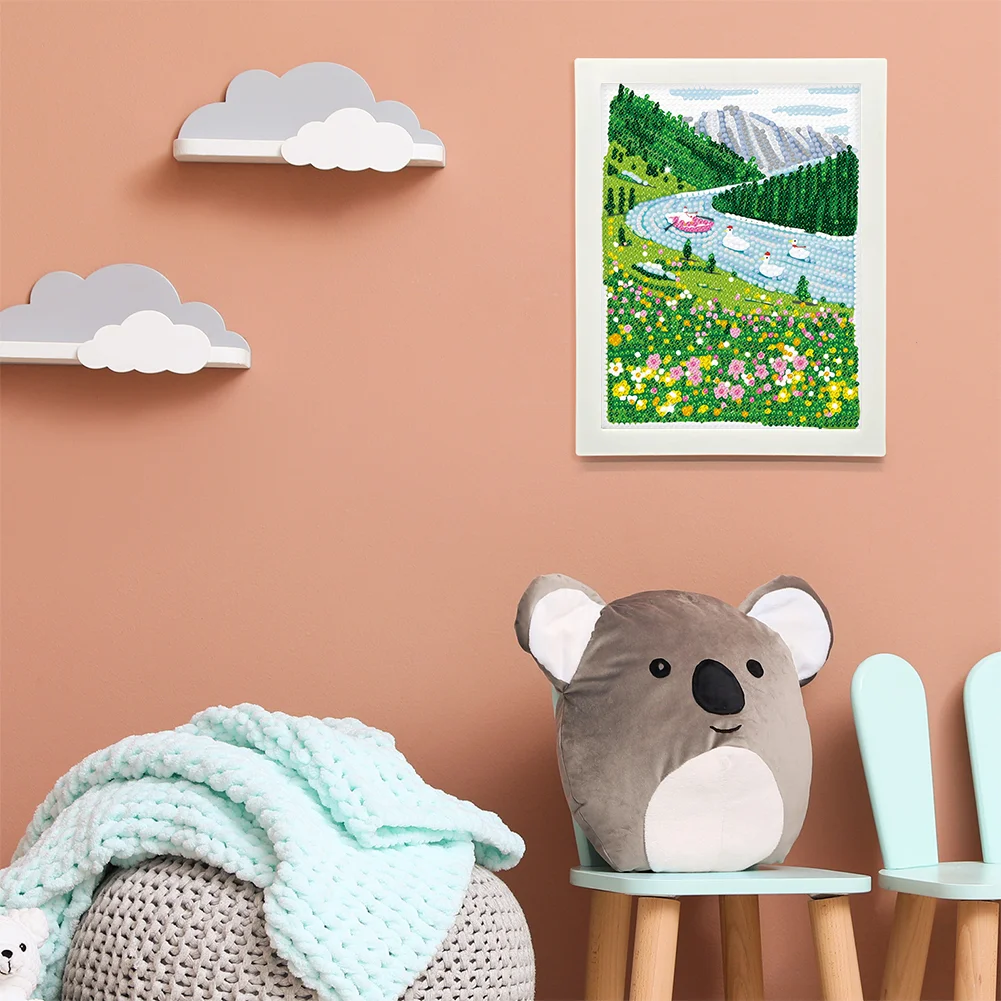 DIY Landscape Full Drill Diamond Painting for Beginners(Canvas|15*20cm)【with Plastic Frame】