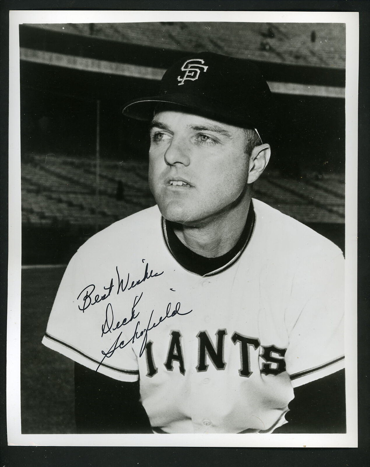 Dick Schofield Signed 8X10 Photo Poster painting San Francisco Giants Autographed