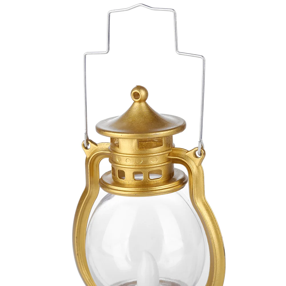 Retro Classic Kerosene Lamp Portable LED Lantern Lights Antique Decor (C)