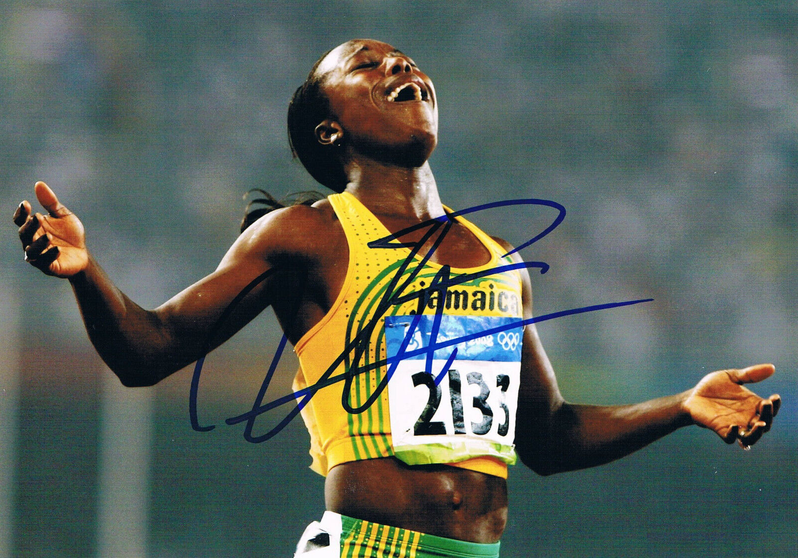 Veronica Campbell-Brown 1982- autograph 5x7