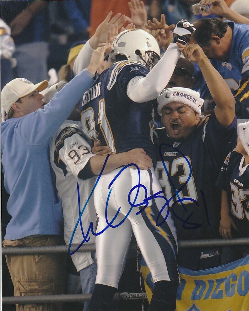 KASSIM OSGOOD SIGNED SAN DIEGO CHARGERS FOOTBALL 8x10 Photo Poster painting! NFL AUTOGRAPH