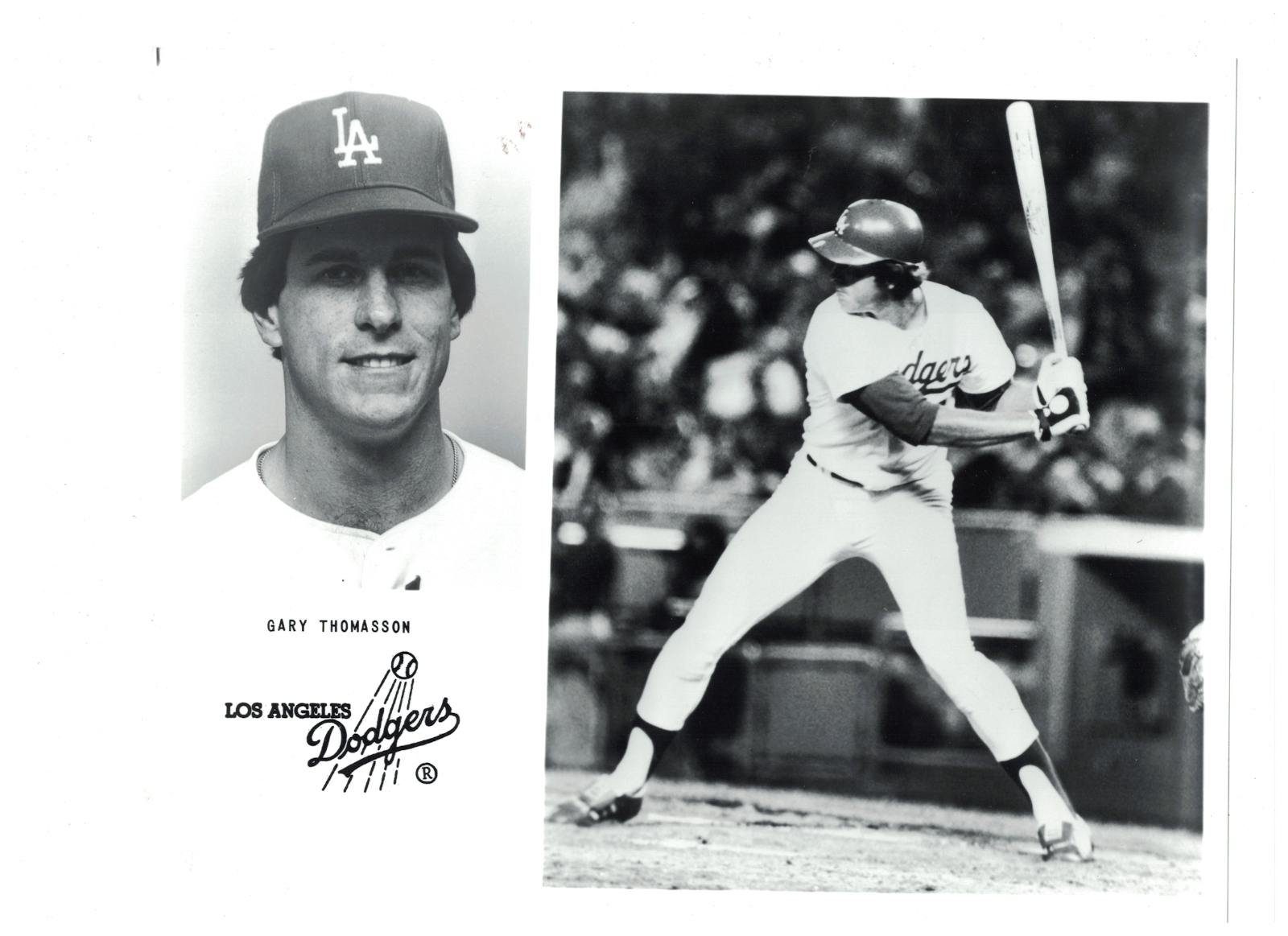 Gary Thomasson Los Angeles Dodgers 8x10 Vintage Team Issue Baseball Photo Poster painting RH2