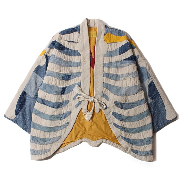 Men's Skull Print Kimono Cardigan