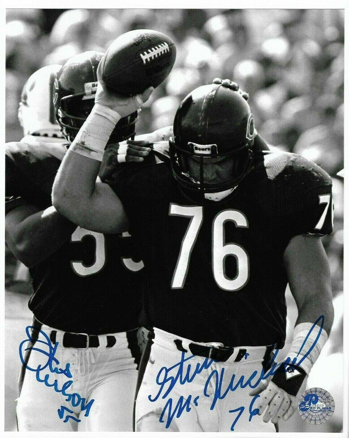 SBXX Chicago Bears Steve McMichael & Otis Wilson 8x10 Signed Football Photo Poster painting COA