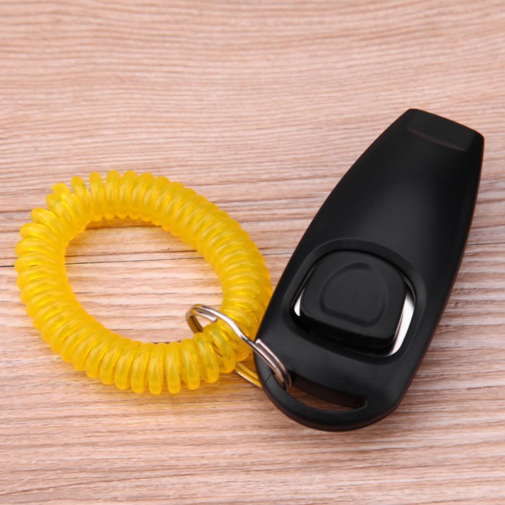 

Pet Trainer Clicker Pet Dog Cat Training Sound Key Ring and Wrist Strap, Blue, 501 Original