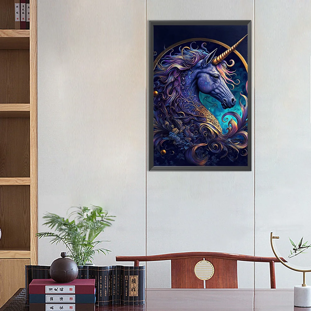 Partial AB Diamond Painting - Full Round Drill - Unicorn(Canvas|45*65cm)