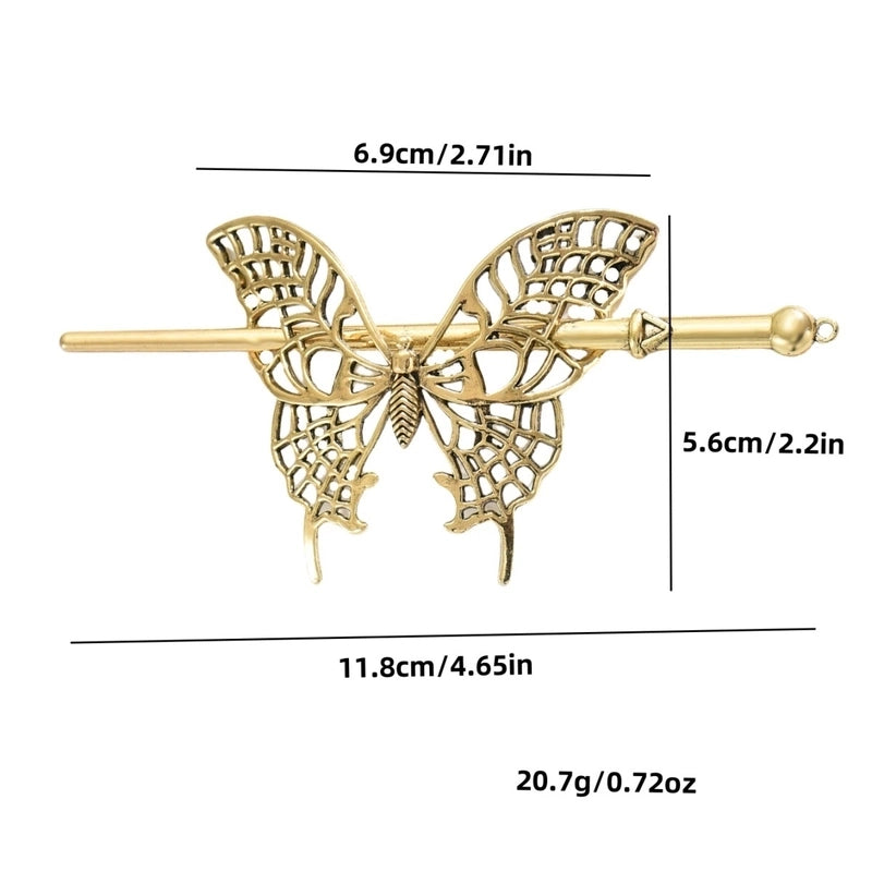 Elegant Classical Minimalist Unisex Butterfly Metal Plating Hair Sticks