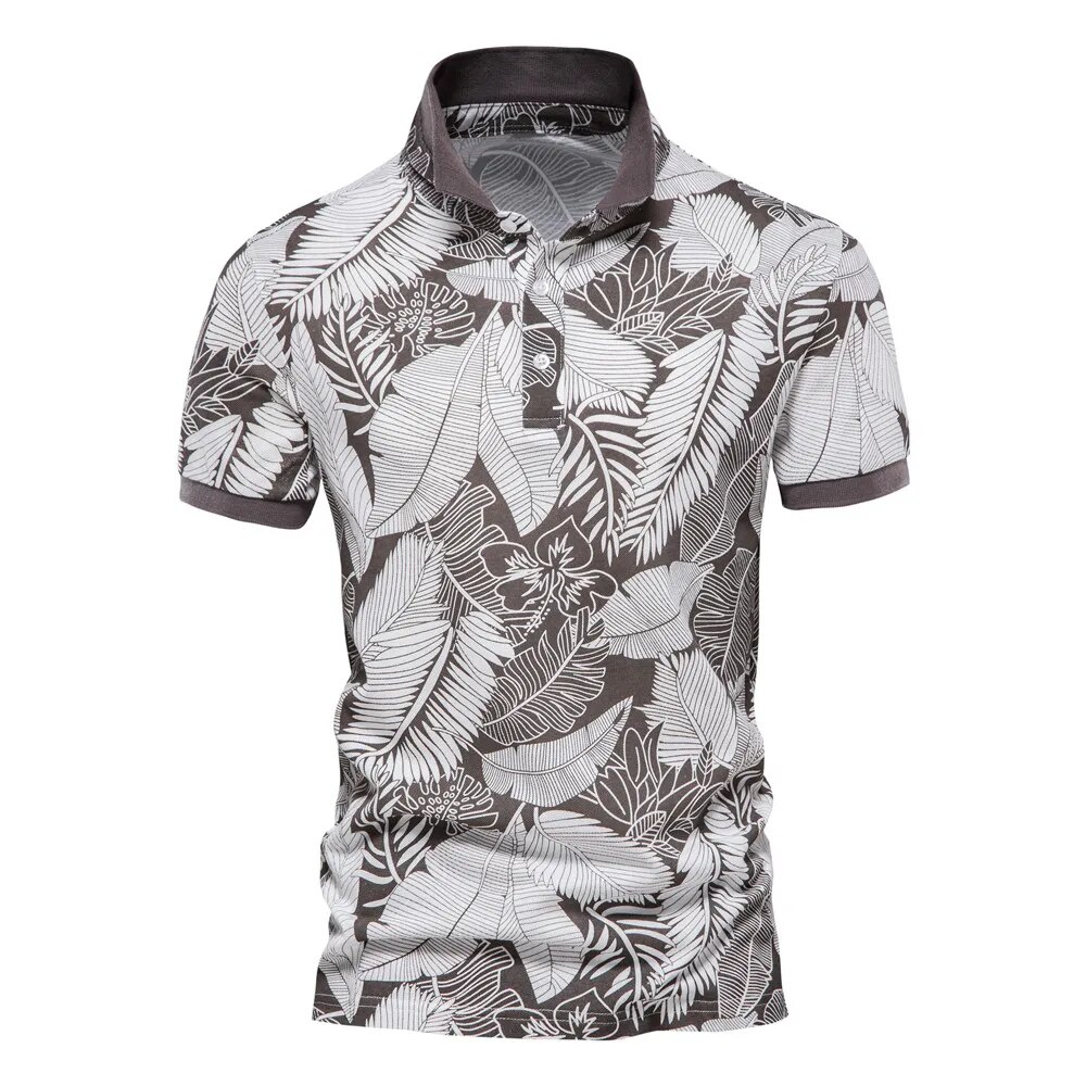 100% Cotton Hawaii Style Frond Polo Shirts | ARKGET
