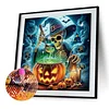 Diamond Painting - Partial Special Shaped Drill - Halloween Skeleton(Canvas|30*30cm)