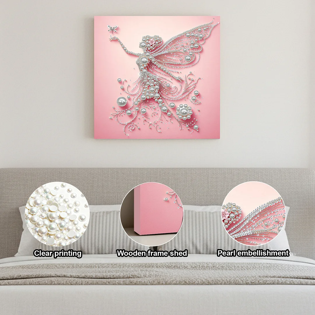 Angel Girl - DIY Pearl Diamond Art Kit With Frame 30*30cm