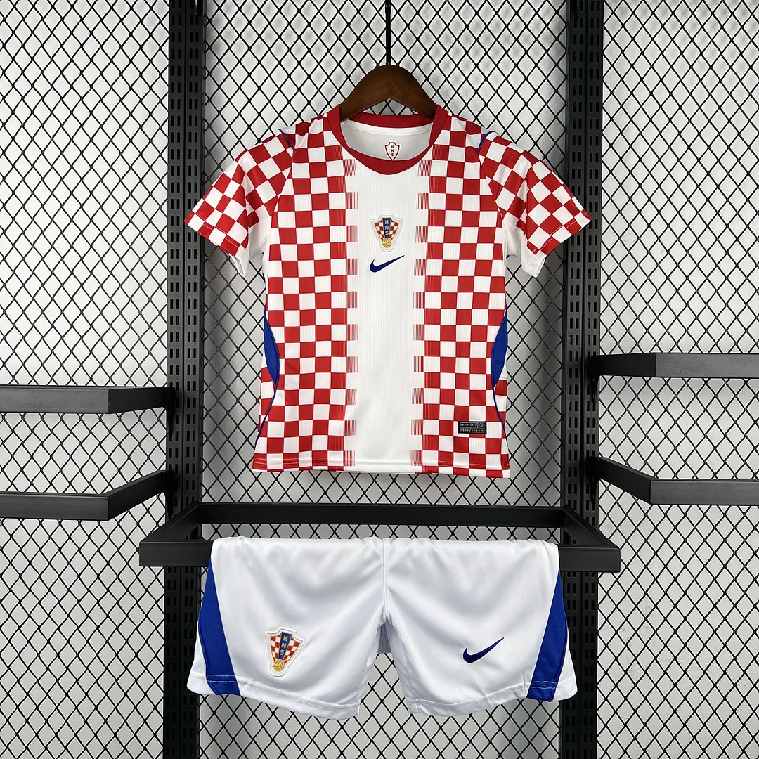 2026 Croatia Home Kids Kit Soccer Jersey Thai Quality